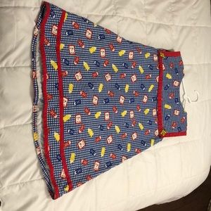 Vintage handmade blue gingham dress